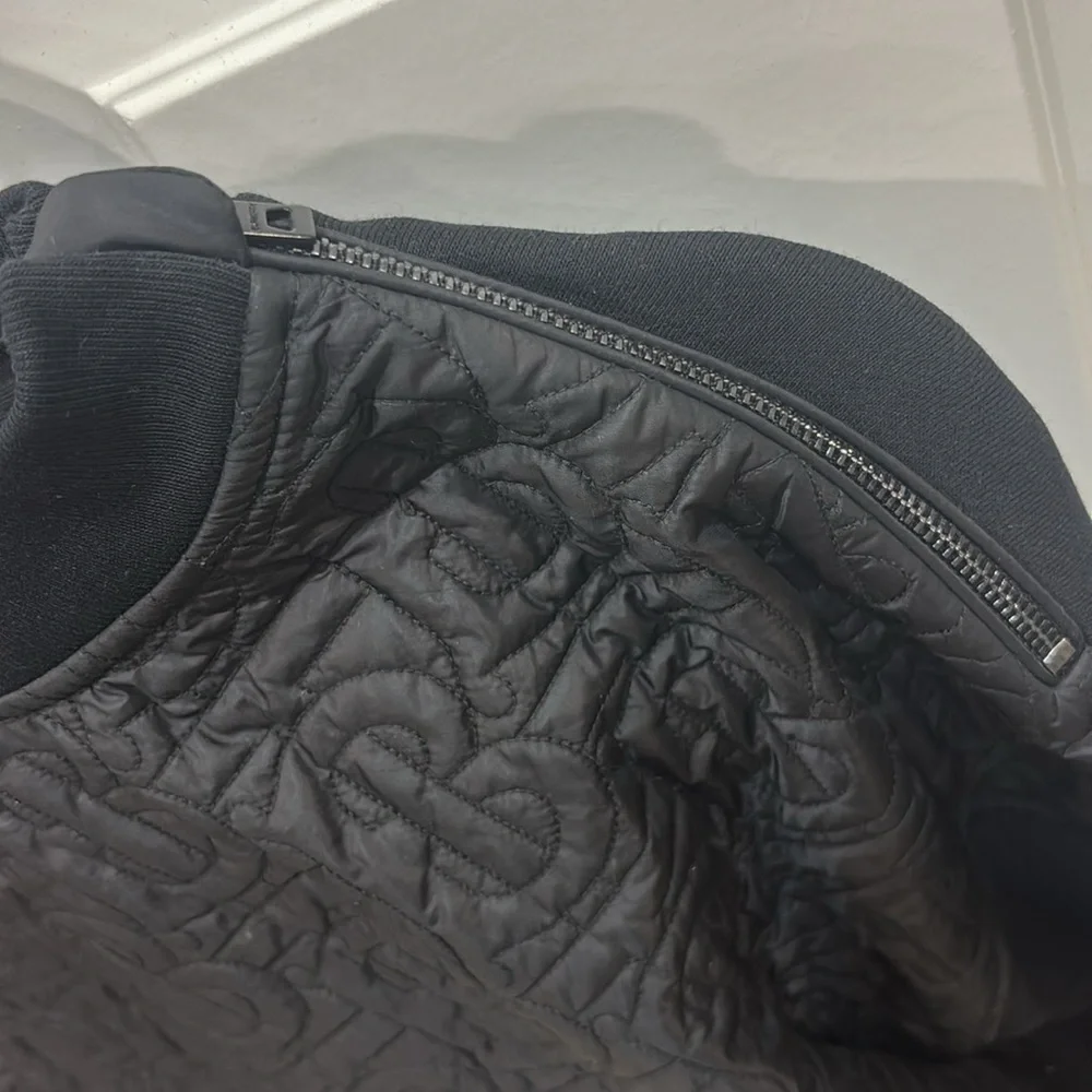 Boys Burberry Black Textured Top - Picture 3 of 3